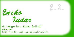 eniko kudar business card